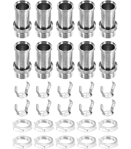MECCANIXITY 10-Pack G4 Lamp Hardware Fixtures – M10 Thread Metal Holders For G4 Bulb Sockets, Crystal & Halogen Lamps