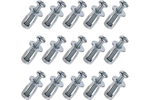Molain 15 Pack Hollow Metal Cavity Fixing Hollow Door Anchor, M4 Nuts for 0-5mm Door Extra Short Hollow Wall Anchors Aluminium cladding Sheet Steel, Iron Sheet