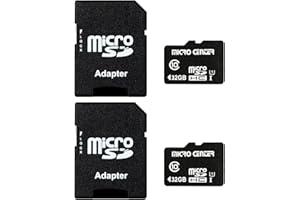 INLAND Micro Center 32GB Class 10 MicroSDHC Flash Memory Card with Adapter for Mobile Device Storage Phone, Tablet, Drone & Full HD Video Recording - 80MB/s UHS-I, C10, U1 (2 Pack)