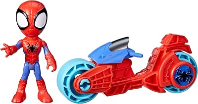 Spidey and His Amazing Friends Spidey Action Figure with Motorcycle Toy