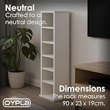 Oypla 6 Tier White Wooden CD DVD Game Shelf Storage Tower 102 Capacity view 4