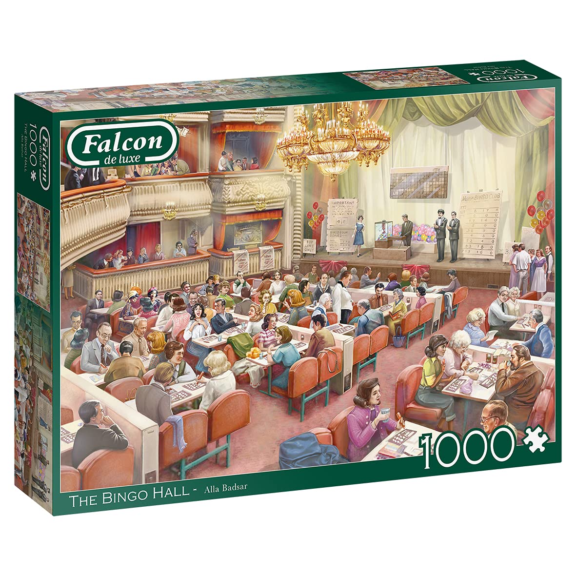 Jumbo, Falcon de luxe - The Bingo Hall, Jigsaw Puzzles for Adults, 1000 piece