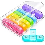 AUVON Weekly Pill Organizer 3 Times a Day, Large 7