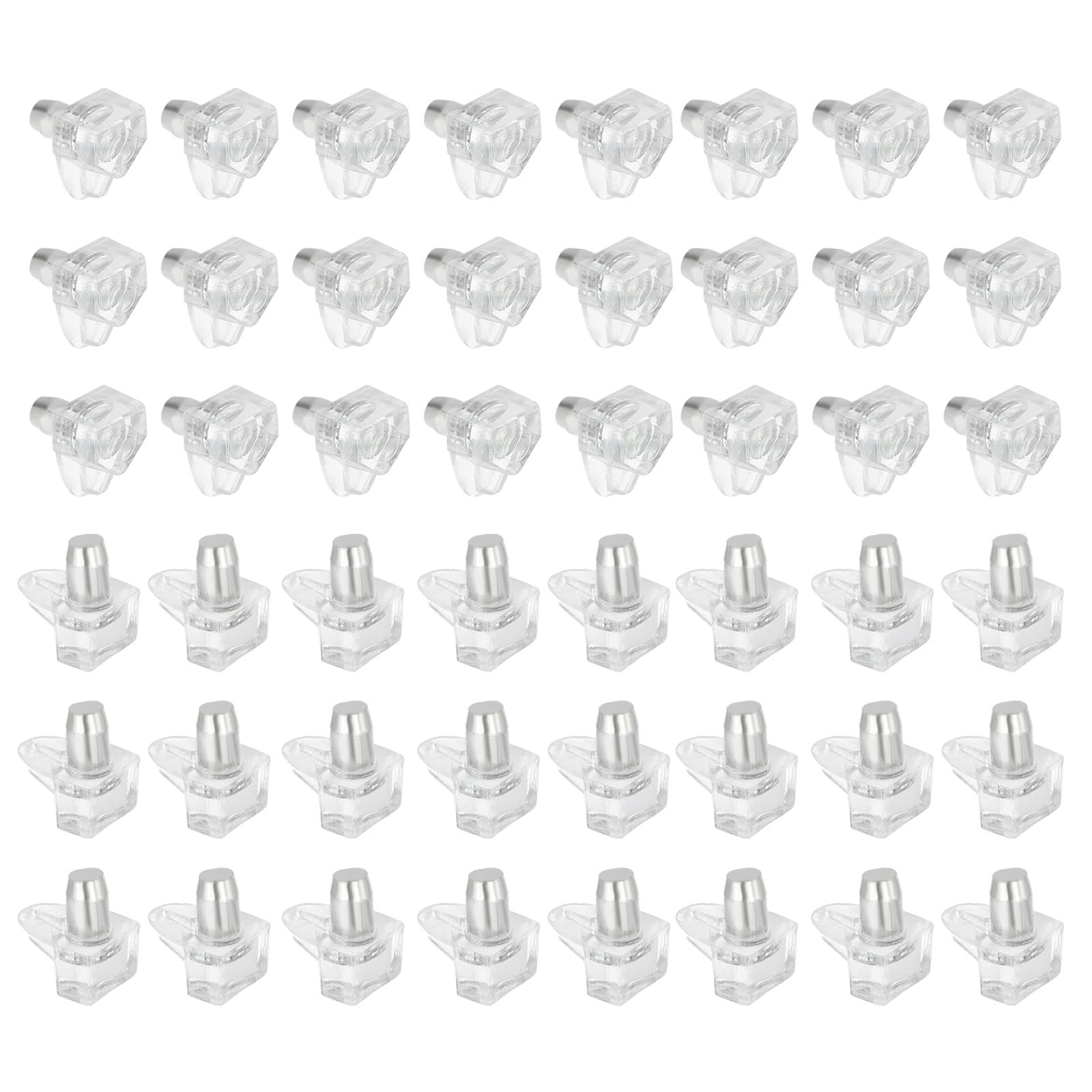 PATIKIL Shelf Support Pegs 0.2'', 100pcs Shelf Holder Pins Bracket, Pegs for Shelves for Cabinet, Cupboard, Bookcase and Glass Case,Transparent