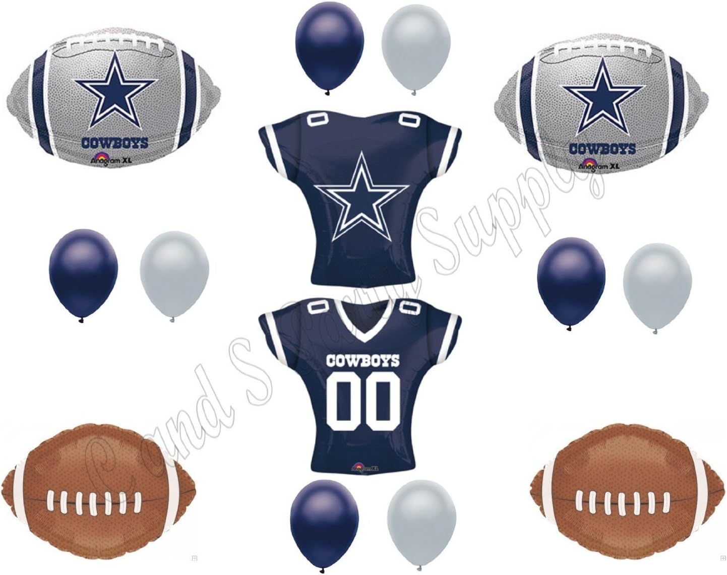 Amazon Com Dallas Cowboys Jersey Birthday Party Balloons