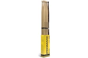 ProMark Rebound 5B Hickory Drumstick, Acorn Wood Tip, FireGrain 4-Pack