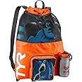 TYR Big Mesh Mummy Backpack For Wet Swimming, Gym, and Workout Gear , Orange