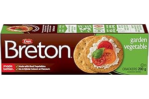 Breton Garden Vegetable Crackers - Light, Crispy, Plant-Based, Made with Real Vegetables, For Snacking, Dips, Cheese and Spre