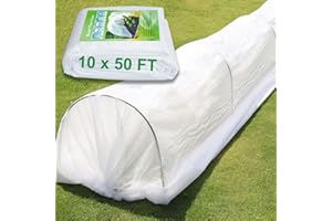 KLEWEE Plant Covers Freeze Protection 10 x 50 Ft, 1.05 oz/yd² Thicker Frost Cloth Plant Freeze Protection, Frost Blankets Covers for Outdoor Plants Winter Frost Protection, Garden Floating Row Covers
