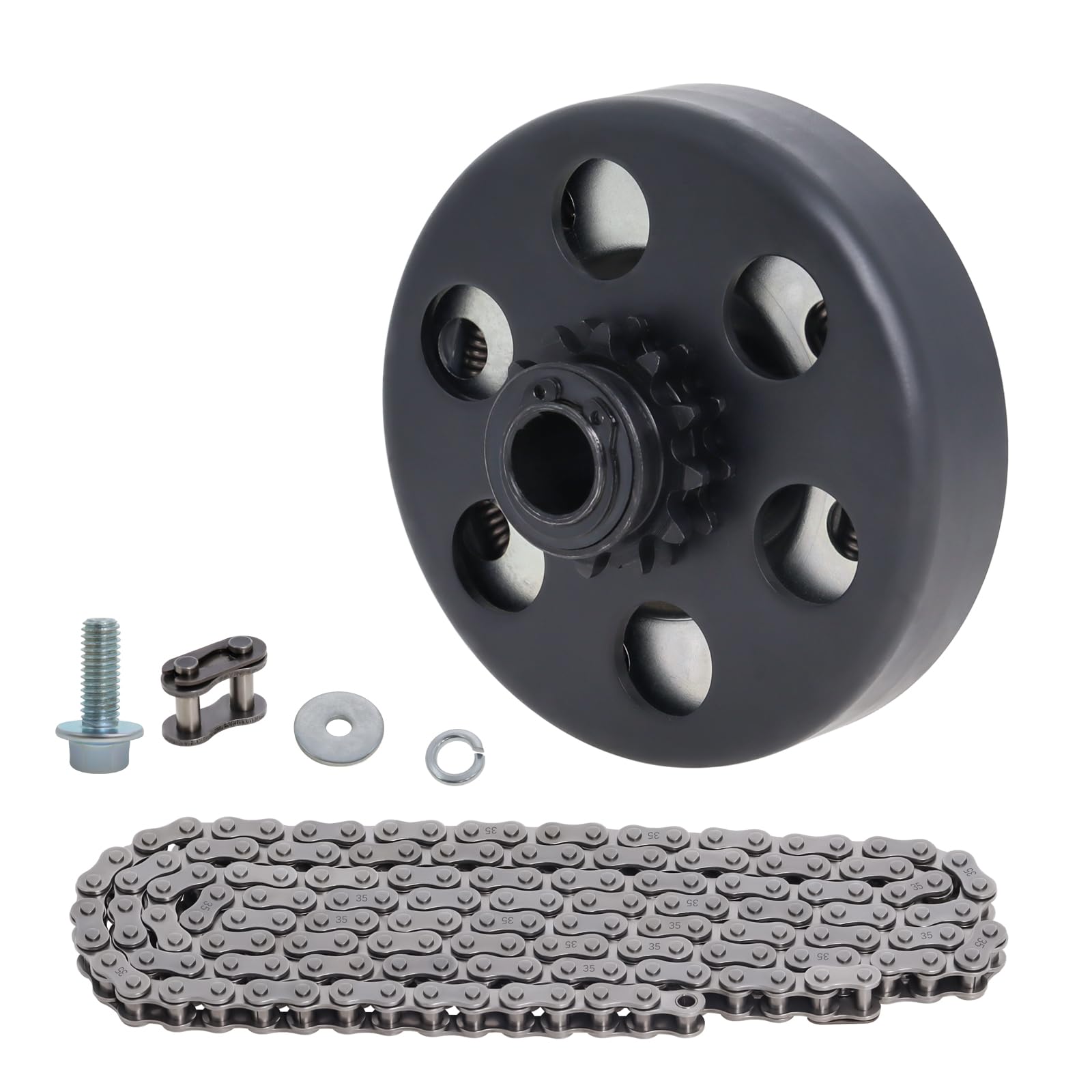 Photo 1 of Mini Bike Go Kart Clutch 5/8" Centrifugal Clutch Set Bore 12 Tooth with 35 Chain Predator 212 Clutchs Engine for Lawnmower Fun Kart 6.5HP
