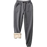 Yeokou Warm Sweatpants Womens Fleece Sherpa Lined Winter Active Running Jogger Pants