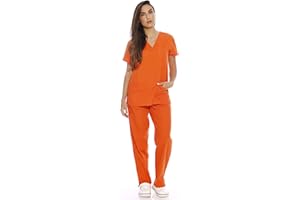 Just Love Women's Six Pocket Medical Scrubs Set (V-Neck with Cargo Pant)