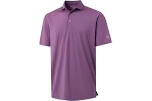 M MAELREG Short and Long Sleeve Polo Shirts for Men Dry Fit Performance Moisture Wicking Sport Pin Striped Mens Golf Shirts