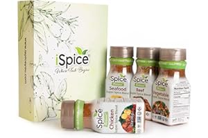 iSpice - Salt-Free | Sugar free | 100% Pure Wellness Salad Seasoning Fat Free Super Spice Blend | All Natural | Ready to use as is | No preparation is necessary (4 pack keto bundle)