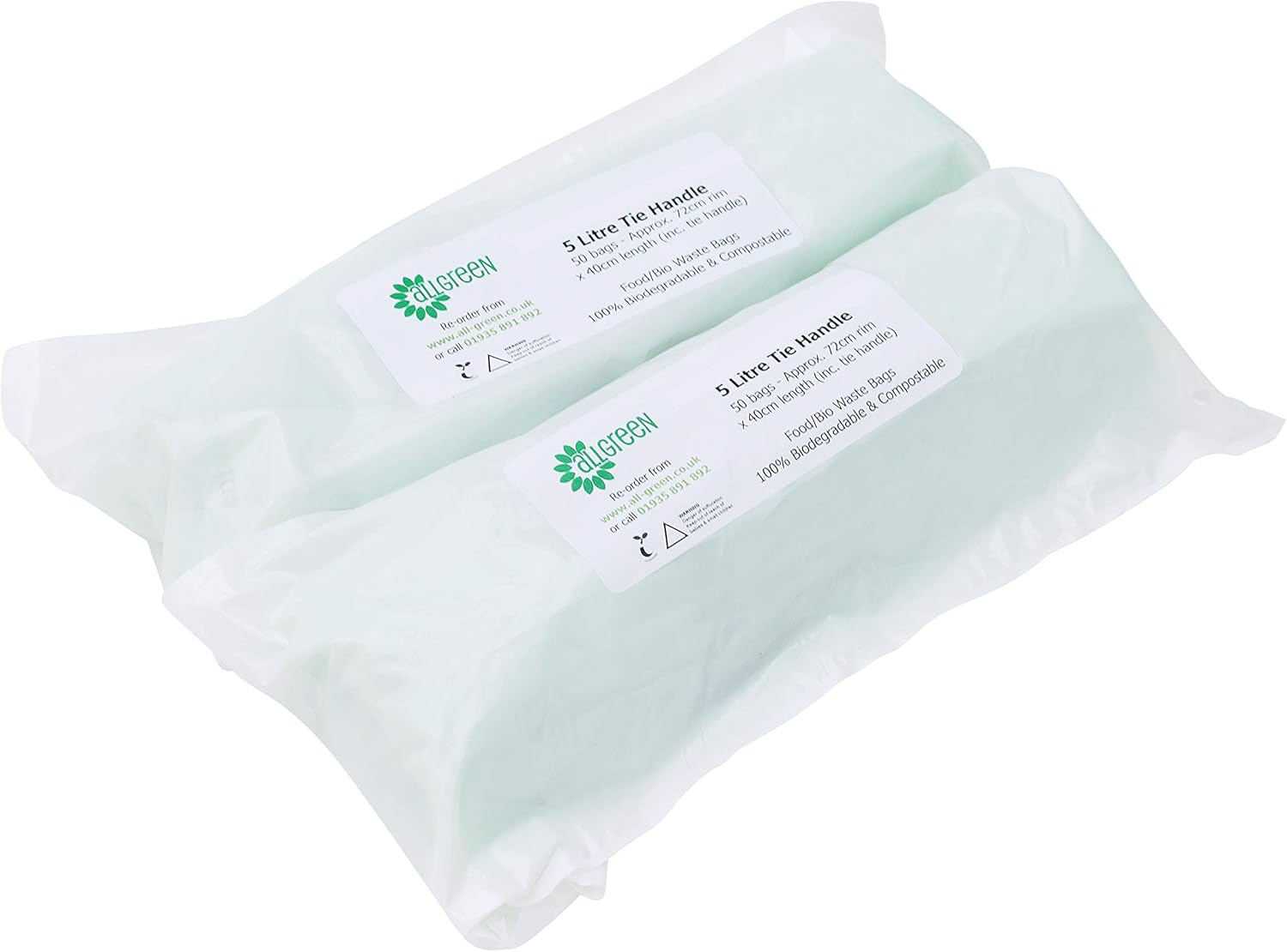 5L x 100 Tie Handle Compost Bag Compostable Kitchen Caddy Liners 5