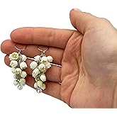 Statement flower earrings lily of the valley bridal jewelry