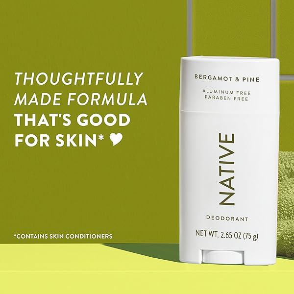 NATIVE DEODORANT CONTAINS NATURALLY DERIVED INGREDIENTS, 72 HOUR ODOR CONTROL | SEASONAL SCENTS FOR WOMEN AND MEN, ALUMINUM FREE WITH BAKING SODA, COCONUT OIL & SHEA BUTTER | BERGAMOT & PINE