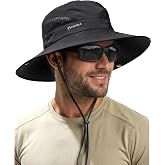 FURTALK Mens Bucket Sun Hat UPF Protection Wide Brim Breathable Fishing Hat | Quick-Dry, Ventilation Mesh, Soft Sweatband, Summer, Hiking, Gardening, Beach, Outdoor