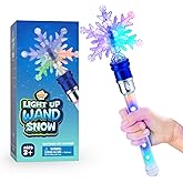 IPIDIPI TOYS Snowflake Wand - Spinning Light Up Magic Wand for Kids, Princess Fairy, Stocking Stuffers Light Up Toys, Goodie Bag - Ideal Gift, Birthday Party Gift for Girls