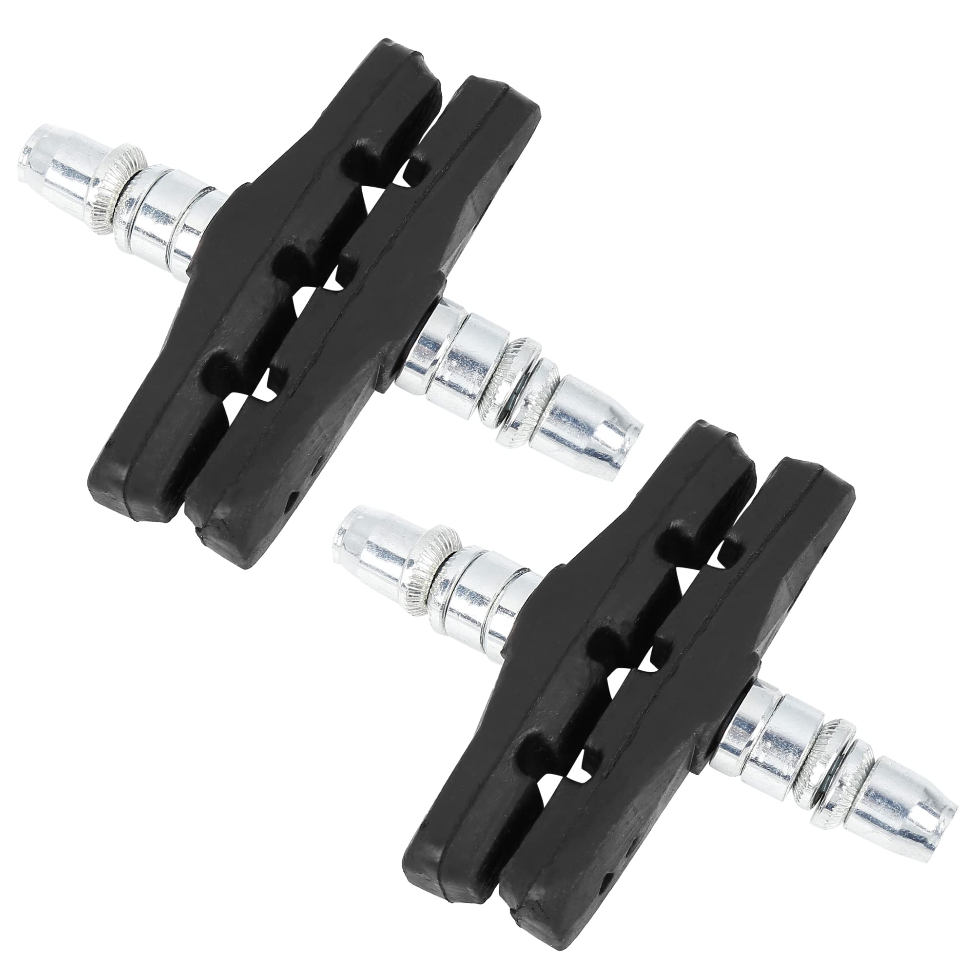 sourcing map 6mm Thread Dia Carved Black Rubber Mountain Bike Brake Pads 2 Pcs