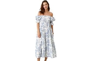 NOTHING FITS BUT Women’s Cotton Linen Kiko Pregnancy Maternity Dress, Casual Floral Maxi Maternity Gown for Baby Shower