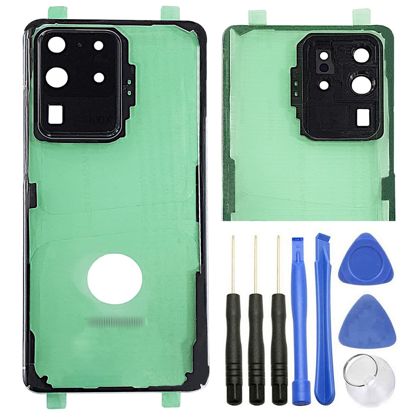 Photo 1 of ubrokeifixit Galaxy S20 Ultra 5G G988 Rear Back Glass Cover Replacement for Samsung Galaxy S20 Ultra 5G SM-G988 (Clear-G988)
