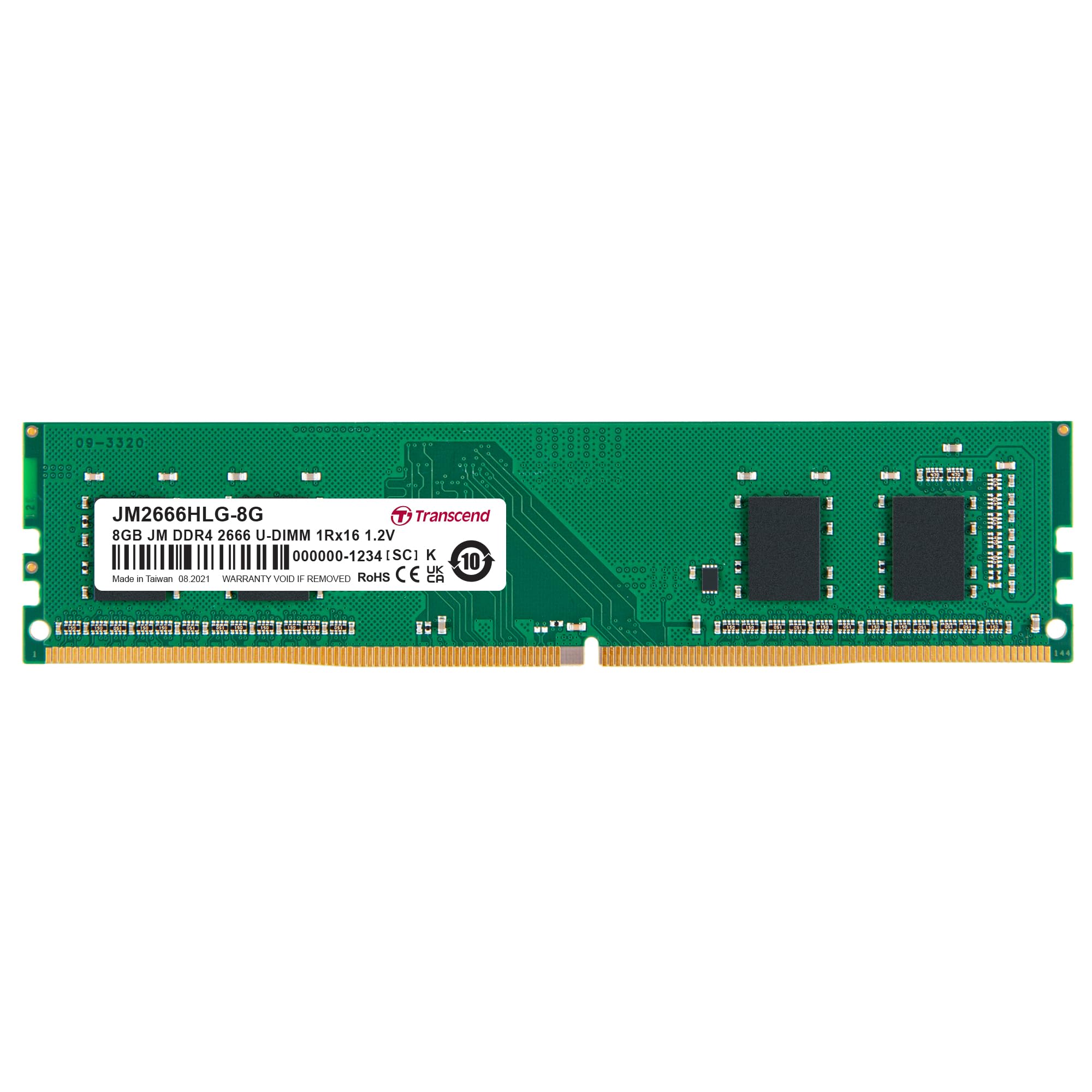 Transcend JM2666HLG-8G - 8 GB JetRAM DDR4 2666MHz DIMM 1Rx16 1.2V