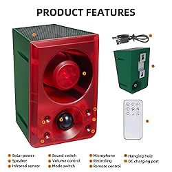 Solar Outdoor Motion Sensor Alarm with Dog Barking