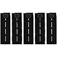 LUTER 5 Pcs Adjustable Elastic Waist Extenders Elastic Trouser Extender for Pregnancy, Jeans, Slacks, Pants, Skirts(Black) 3x