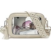 LOXOMU Clear Crossbody Bag Stadium Approved - Waterproof Clear Purses for Women Stadium Bag with Adjustable Guitar Strap | Stadium Approved, Waterproof, Stadium Approved, Waterproof, Stadium Bag