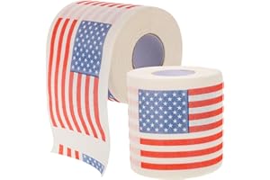 Garneck 2rolls American Flag Toilet Paper Roll Creative Layers Safe Pulp Tissue for Bathroom Napkin and Handkerchief Use