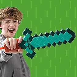 NERF Minecraft Sword Dart Blaster, Pull Back