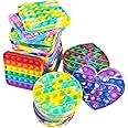 30PCS Random Silicone Tie-dye Push pop Bubble Fidget Toy, Autism Special Needs Stress Reliever, Squeeze Sensory Tools to Relieve Emotional Stress for Kids Adults，Party Toys
