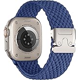 JKD Nylon Sport Solo Loop for Apple Watch Ultra 3/2/1 Band 49mm 46mm 45mm 44mm 42mm 41mm 40mm 38mm Men Women, Parachute Buckle Stretchy Braided Strap for iWatch Bands Series SE 11 10 9 8 7 6 5 4 3 2 1