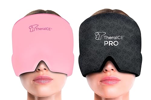TheraICE Migraine Headache Relief Cap, Hot Cold Therapy Hat, Migraine  Relief Cap, Cool Gel Head Wrap, Headache Cap Ice Pack Mask TheraICE PRO 