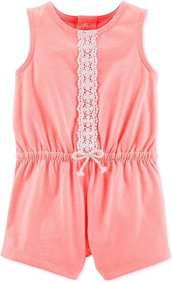 baby girl peach romper