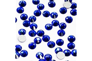 QIIPII Royal Blue Nail Rhinestones 1440pcs SS20 Bulk Sapphire Nail Art Round Crystals K9 Glass Flatback Gems Beads Stones Diamonds Gluefix for Nail Charms DIY Crafts Jewels Accessories Eyes Face Makeup