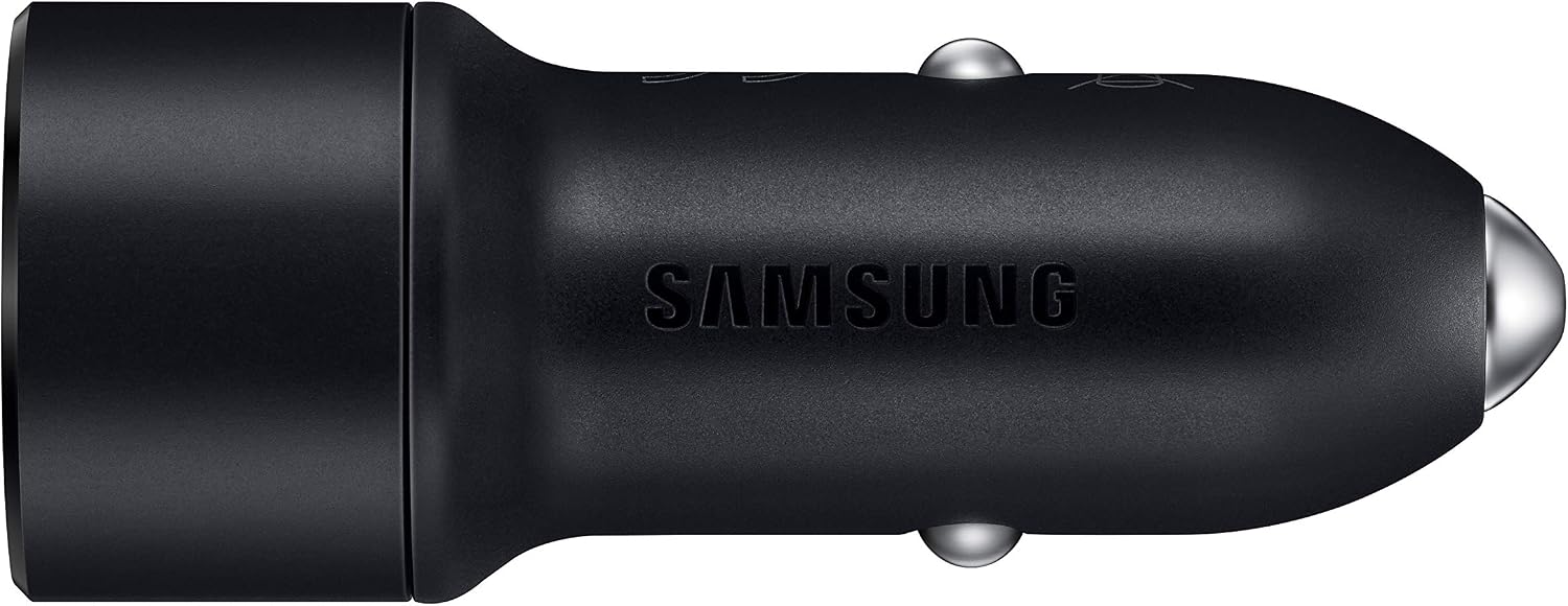SAMSUNG Dual Car Charger (15W+15W, 2 Port, EP-L1100) + Combo Cable, Black