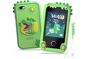 SNOWCINDA Kids Smart Phone Toys for Girls,Christmas Birthday Gifts for Girls Age 3-10 Kids Cell Phone Toys with 2.8" Touchscreen 20 Learning Games Dual Camera Music Player, 8G SD Card