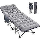 ABORON Oversized XXL Folding Camping Cot, 78" L x 32" W x 18" H Heavy Duty Outdoor Bed with Carry Bag,1200 D Layer Oxford Tra