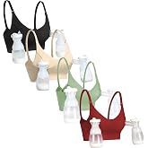 GXXGE Nursing Bra Support Pumping Bra Hands Free All in One Maternity Bra Comfortable Breast No Pad Pumps Bra