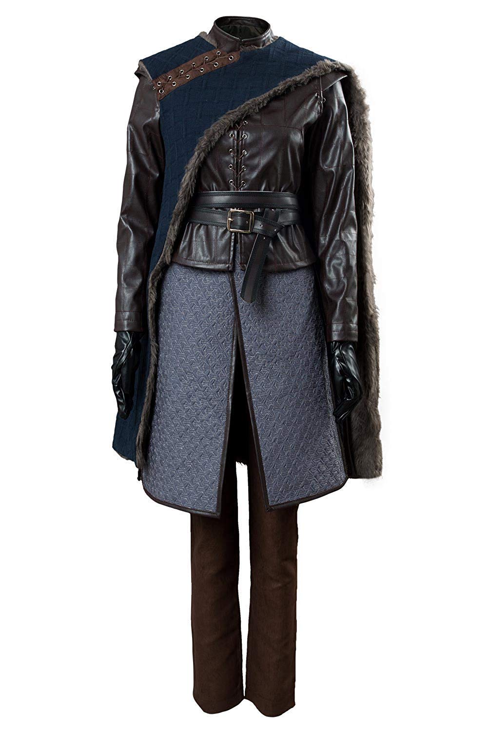 starfun GOT Arya Stark Dress Cosplay Costume Winter Warrior Uniform Leather Halloween Outfit Suit