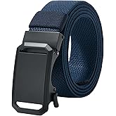 LionVII Ratchet Elastic Stretch Belts, 1 3/8" Belt for Men with Automatic Buckle for Men, Adjustable Trim to Fit 27-49" Waist