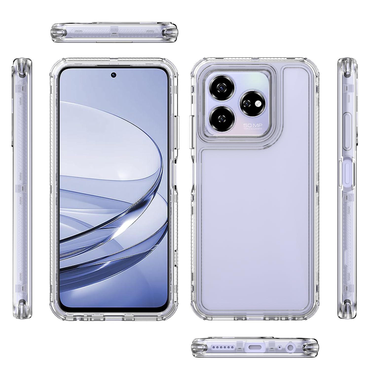 Elubugod Compatible with ZTE Axon 60 4G Case,3 in 1