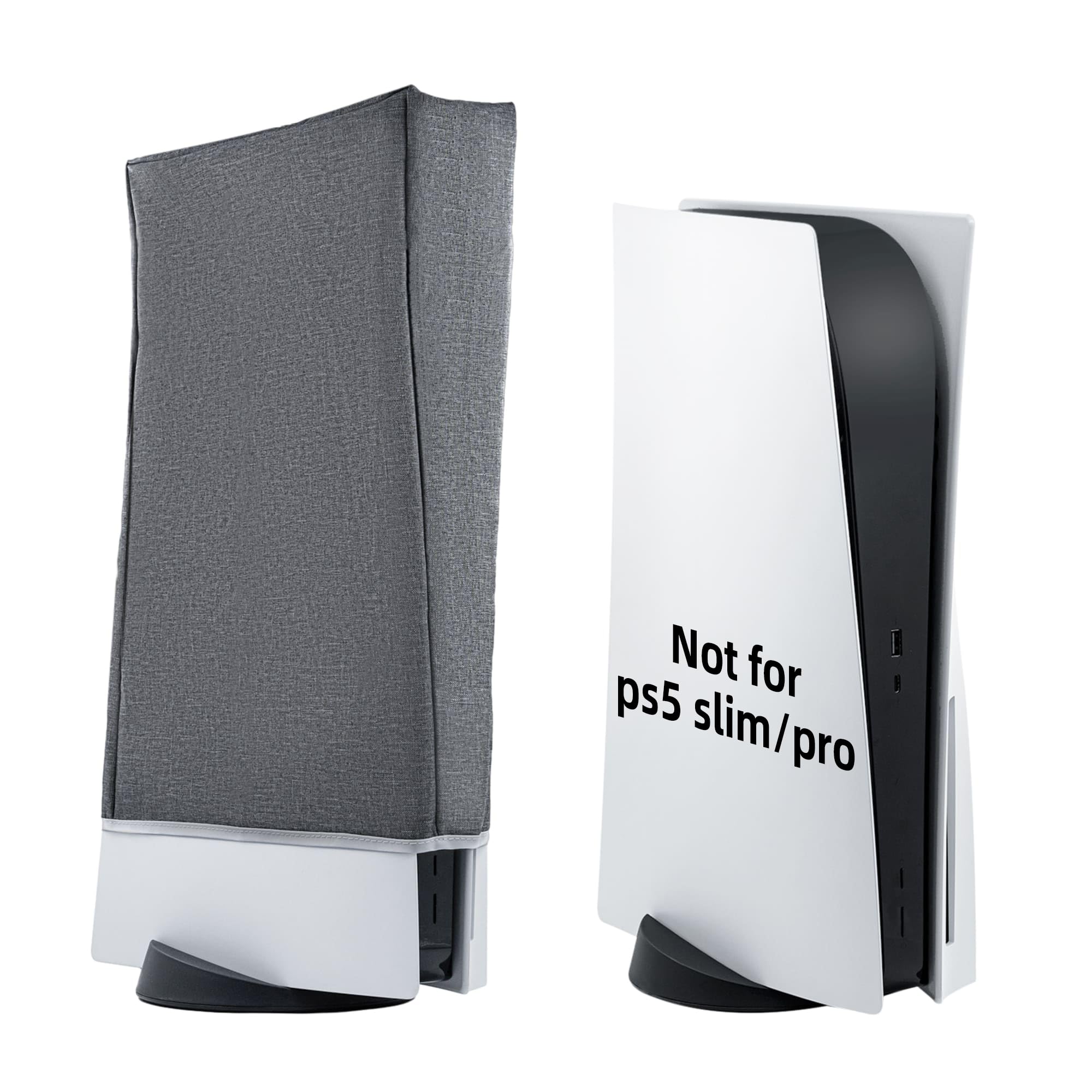 Wigearss vertical Mode Dust Cover for PS5 Console 1680D Oxford Cloth Anti-Scratch Waterproof Dust Guard Backend Cutaway Design