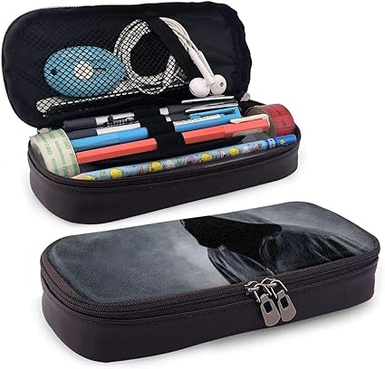 Amazon 筆箱 レザー 男の子 男 神秘 ブラック 陰鬱 うつろ かわいい 多機能 ペンケース 防水 便利 学生 おしゃれ 文房具 小学校 高校生 文房具 大容量 収納 プリント ペンケース 文房具 オフィス用品