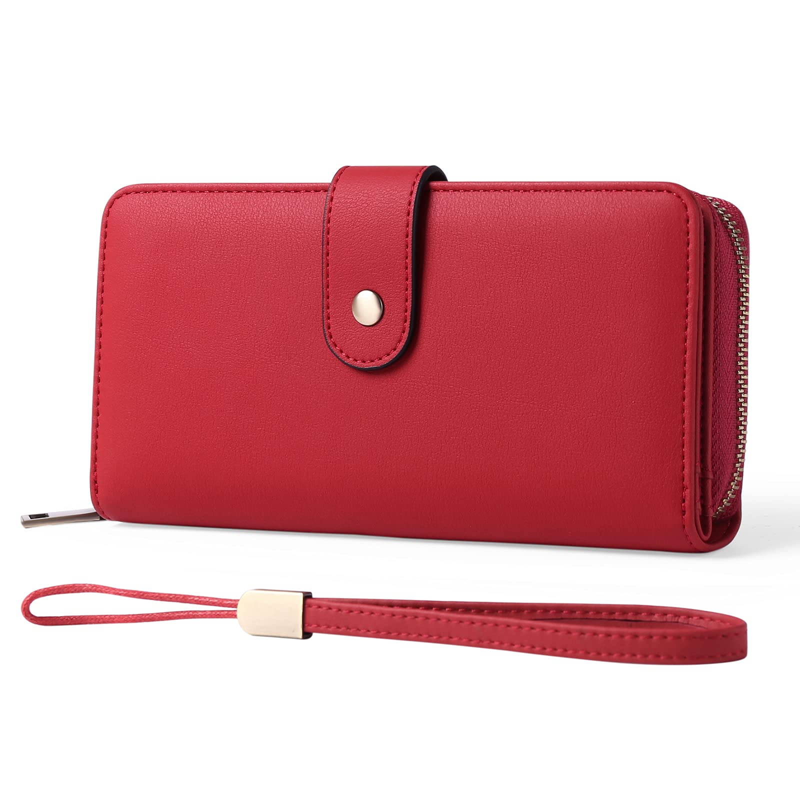 GAEKEAO Purses for Women Leather Ladies Purse Large Capacit Womens Wallet with Multiple Card Slots and Zipper Pocket