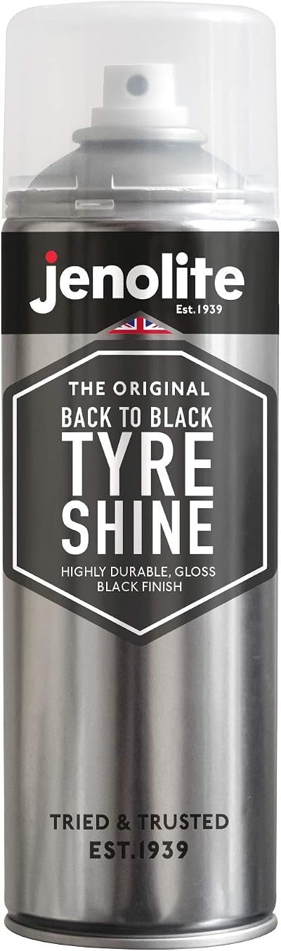 Jenolite Back To Black Tyre Shine Aerosol 500ml Restores & Protects