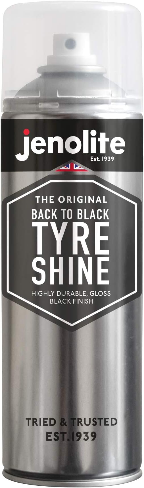 Jenolite Back To Black Tyre Shine Aerosol 500ml Restores & Protects