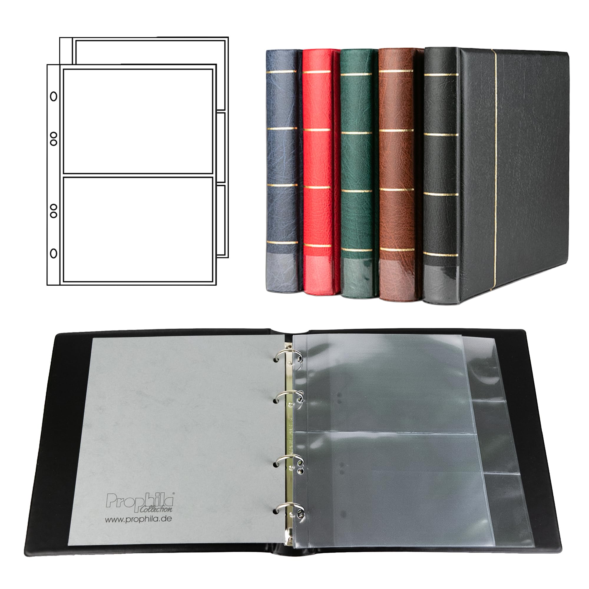 Prophila banknotes album with 20 pockets for 50 banknotes